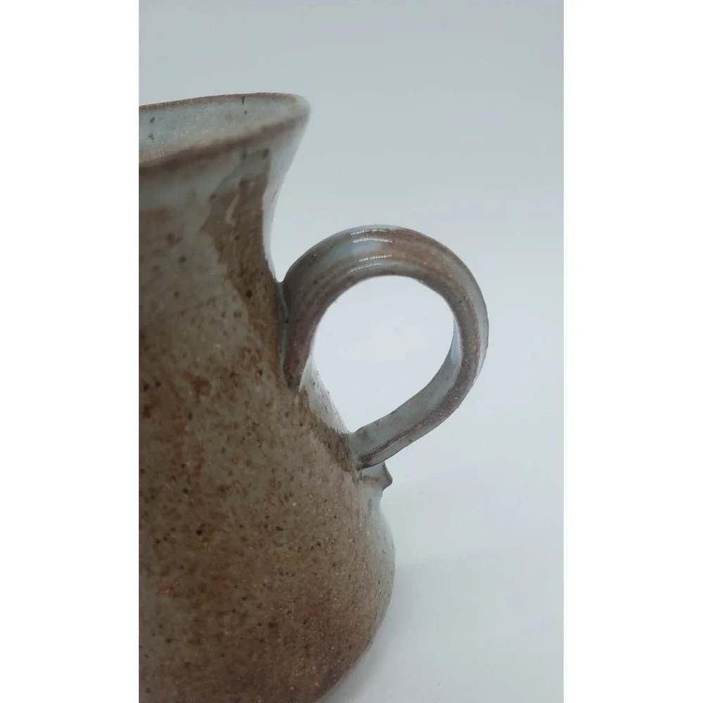 Vintage Studio Art‎ Pottery Stoneware Mini Pitcher Creamer Blue Drip Glaze